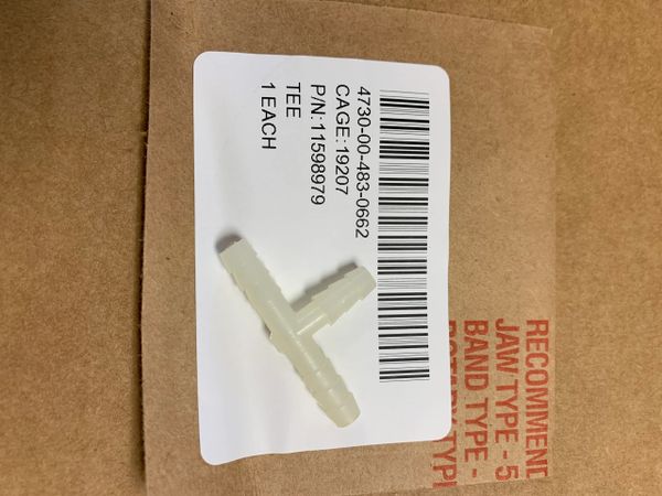 M151 WINDSHIELD WIPER HOSE CONNECTOR TEE 11598979, 4730-00-483-0662 NOS