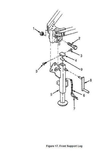 M101 SEMITRAILER RETRACTABLE SUPPORT LEG 12436705, 2590-01-388-0958 NOS