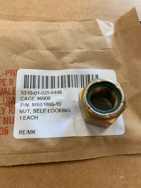 5 SELF LOCKING NUTS MS51866-10, 5310-01-025-6448 NOS