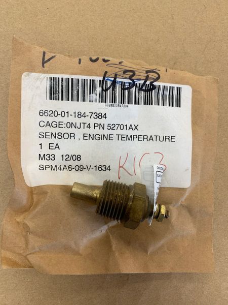 LET ENGINE TEMP SENSOR 52701AX, 334-S, 6620-01-184-7384 NOS