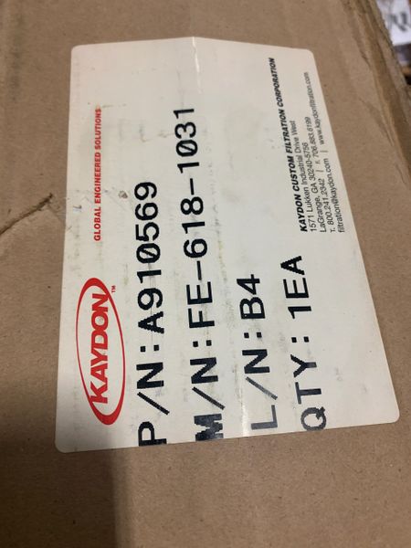 KAYDONAIR FILTER A910569, FE-618-1031 NOS