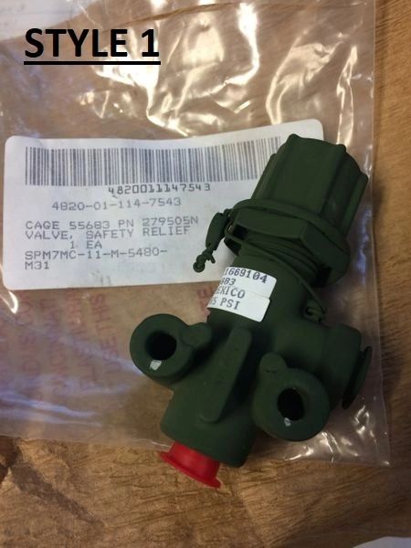 SAFETY RELIEF VALVE 279505N, 11669104, 4820-01-114-7543 NOS