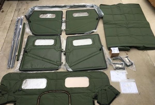 M998 WINTERIZATION 4 MAN DOOR KIT, GREEN,5705692, 2540-01-199-2390 NOS