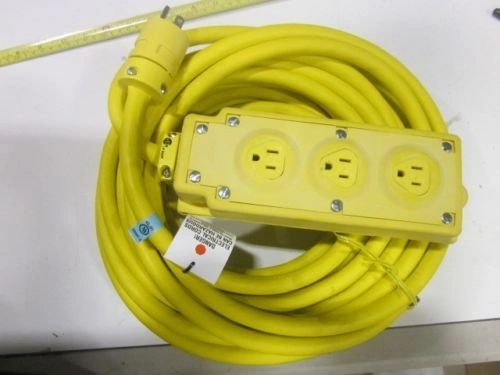 WOODHEAD MULTIPLE RUBBER OUTLET POWER STRIP BOX 50' NEW