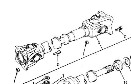 M35 PROPELLER SHAFT 7521000, 2520-00-752-1000 NOS