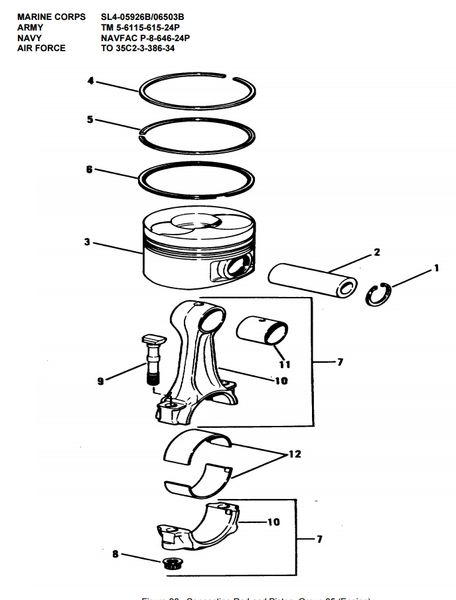 MEP-016B AND MEP-701A STANDARD PISTON RING SET 113-0270 NOS