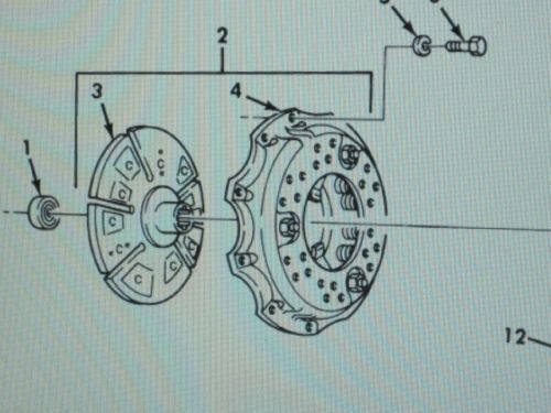 M809 5 TON CLUTCH DISK 8735507 165591R91 NOS