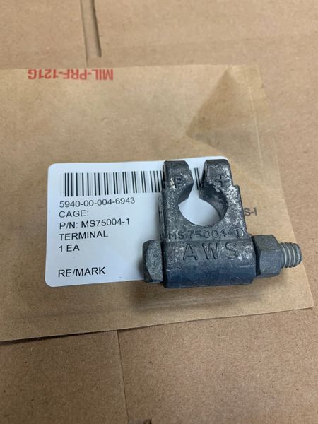 MULTI VEHICLE NEG. BATTERY TERMINAL MS75004-1, 5940-00-004-6943 NOS