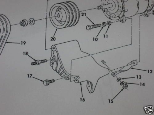 M998 HUMMER ALTERNATOR BRACKET 12338786-1, 2590-01-444-4365 NOS