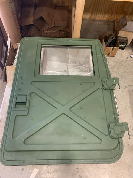 M998 FRONT PASSENGER X DOOR, GREEN, NOS