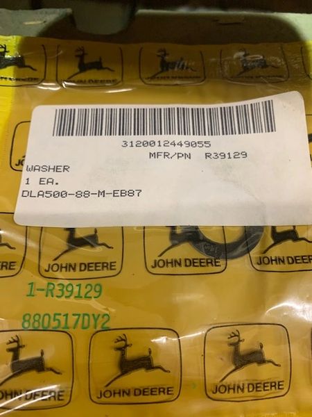 JOHN DEERE WASHER R39129, 3120-01-244-9055 NOS