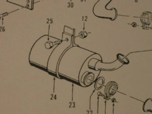 M49A2C 2-1/2 TON SERIES EXHAUST MUFFLER 11601168, 2990-00-832-7450 NOS