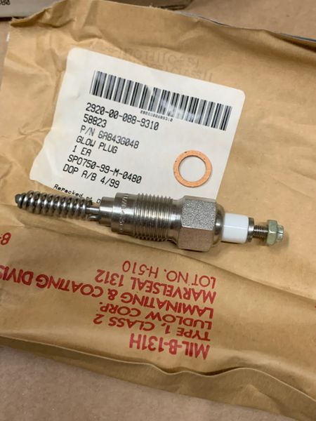 5 TON GLOW PLUG 210649, 6A843G048, 2920-00-088-9310 NOS