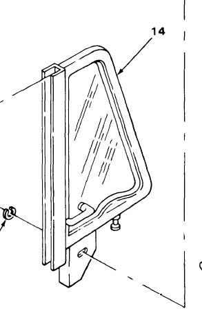 M915 SERIES LH WING WINDOW ASSY 4-D839-1L, 2510-01-143-5488 NOS