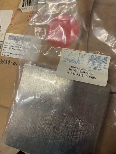 PACE SURFACE PLATE HEATER 6040-0001, 3439-01-407-0438 NOS