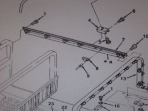 M998 L.H VEHICULAR HANDRAIL 12340222-1, 2590-01-196-1290 NOS