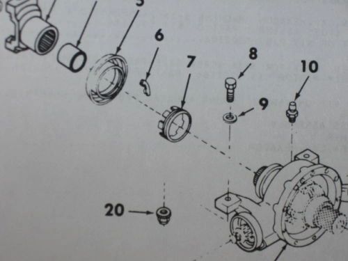 M151 FRONT OR REAR DIFFERENTIAL BEARING RING 8754431