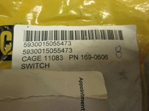 CAT SWITCH 169-0606 1690606, 5930-01-505-5473 NOS