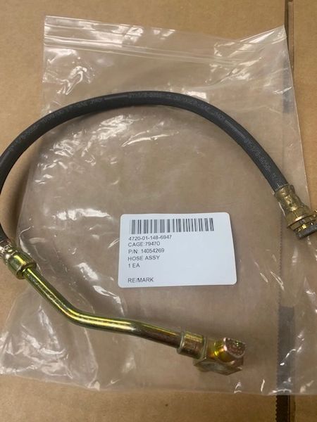 M1008 M1009 LEFT FRONT BRAKE HOSE 14054269, 4720-01-148-6947 NOS