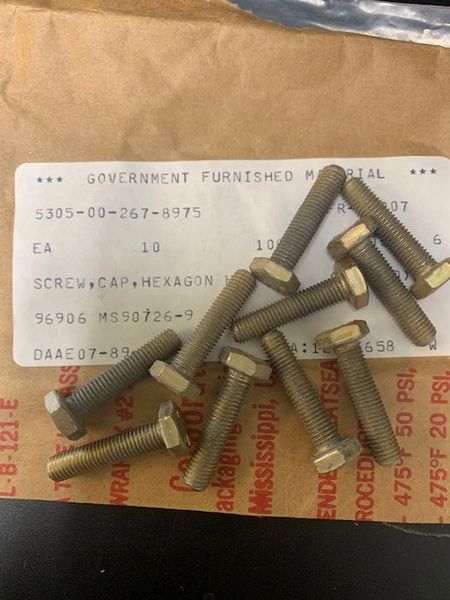 20 HET SCREWS MS90726-9, 5305-00-267-8975 NOS