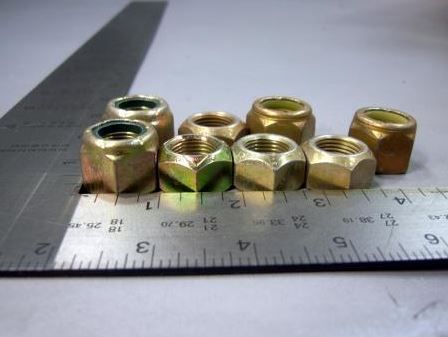 10 VARIOUS VEHICLE SELF LOCKING NUTS MS51943-44, 5310-00-241-6664 NOS