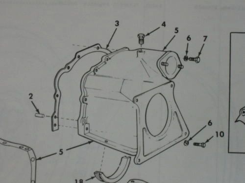 M151 JEEP FLYWHEEL HOUSING 8754170 NOS