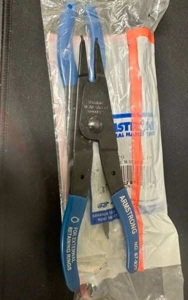 ARMSTRONG EXTERNAL RETAINING RING PLIERS 67-929 NOS