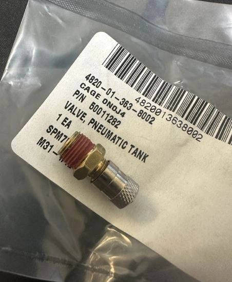 HET TANK VALVE 50011282, 50003050, 4820-01-363-8002 NOS