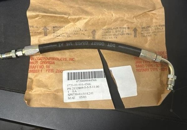 HOSE ASSEMBLY 5132612, 2132869-5-5-5-11.00, A260160-5S11, 4720-00-904-4566 NOS