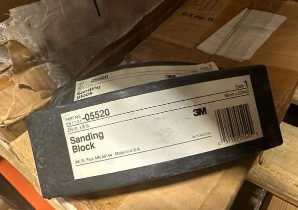 3M SANDING BLOCK 3" X 8", 051131-05520 NOS