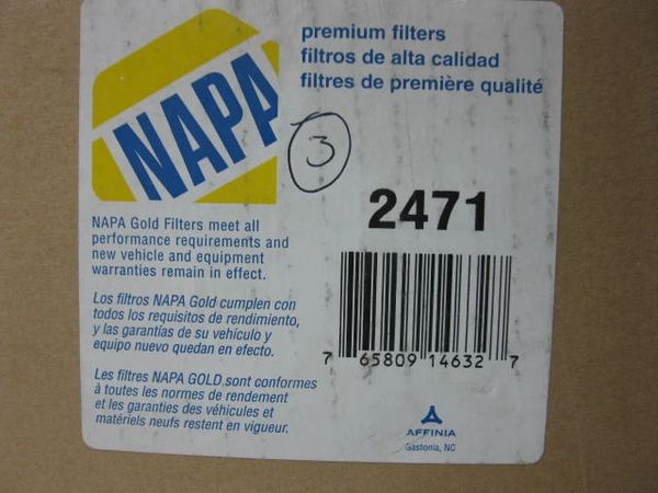 NAPA FILTER 2471 NOS