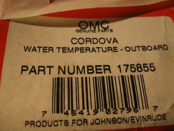 JOHNSON / EVINRUDE WATER TEMP CORDOVA 175855 NOS