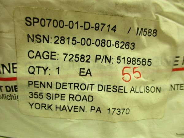 DETROIT SEAL KIT 5198565, 2815PL0951904, 2815-00-080-6263 NOS