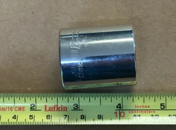 GRANCO 27MM SOCKET 1/2" DRIVE, 12 PT, 11826 NEW