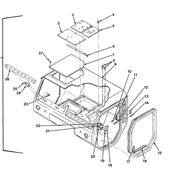 M977 CAB ASSEMBLY ACCESS COVER 1317750 NOS