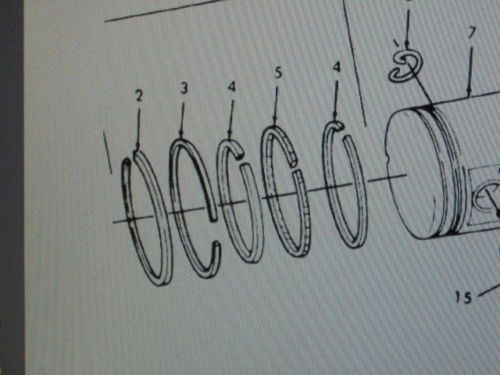 M151 JEEP PISTON RING SET OVERSIZE .020 5702221, 2805-00-678-3186 NOS