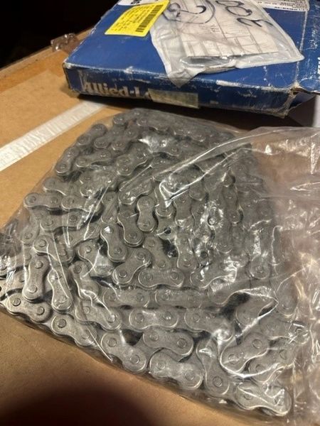 ALLIED-LOCKE 10 FOOT STAINLESS STEEL SIZE 60R CHAIN 3/4" X 1/2" NEW