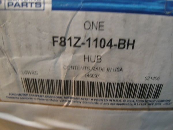 FORD HUB ASSEMBLY F81Z-1104-BH NEW