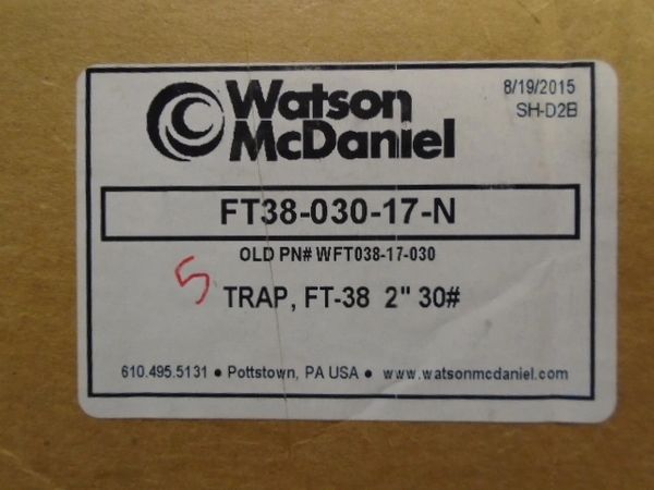 WATSON MCDANIEL STEAM TRAP FT38-030-17-N NEW