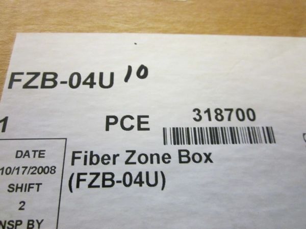 FIBER ZONE BOX, 4 RACK UNITS, FZB-04U NEW