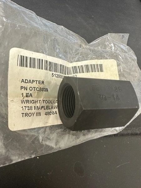 OTC THREADED ADAPTER 7/8 - 14, 8039, PT928, GGG-P-781, 5120-00-357-5182 NOS