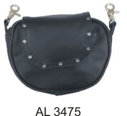 Ladies studded belt loop purse