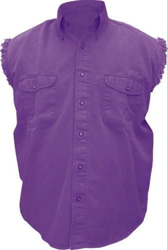 Mens Purple Sleeveless Shirt