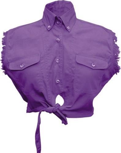 Ladies Tie-up Purple Top