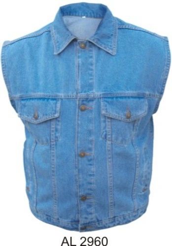 AL2960 Gun Pocket Men's Blue Denim Vest
