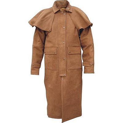Men's Brown Buffalo Leather Duster