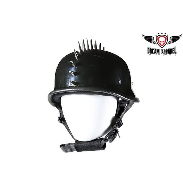 Glossy German Novelty Helmet With Spikes
