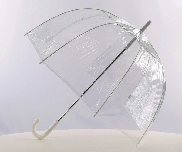 Large Clear Bubble Umbrella | Deep Dome rain accessory |Trim-Free canopy