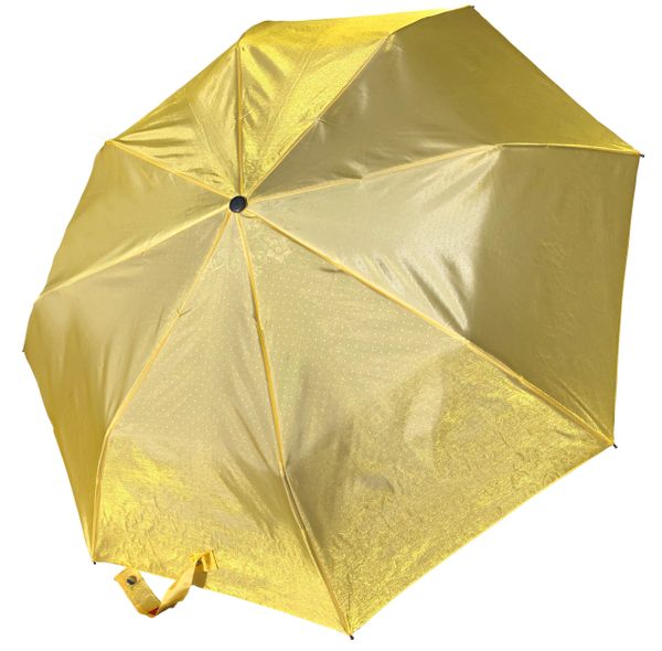 COMPACT IRIDESCENT UMBRELLA - WATERPROOF YELLOW