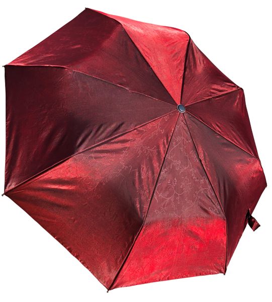 COMPACT IRIDESCENT UMBRELLA - WATERPROOF BURGUNDY